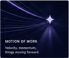 Luminous point moving through dark space